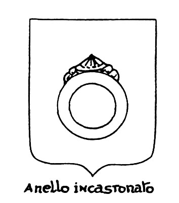 Bild des heraldischen Begriffs: Anello incastonato